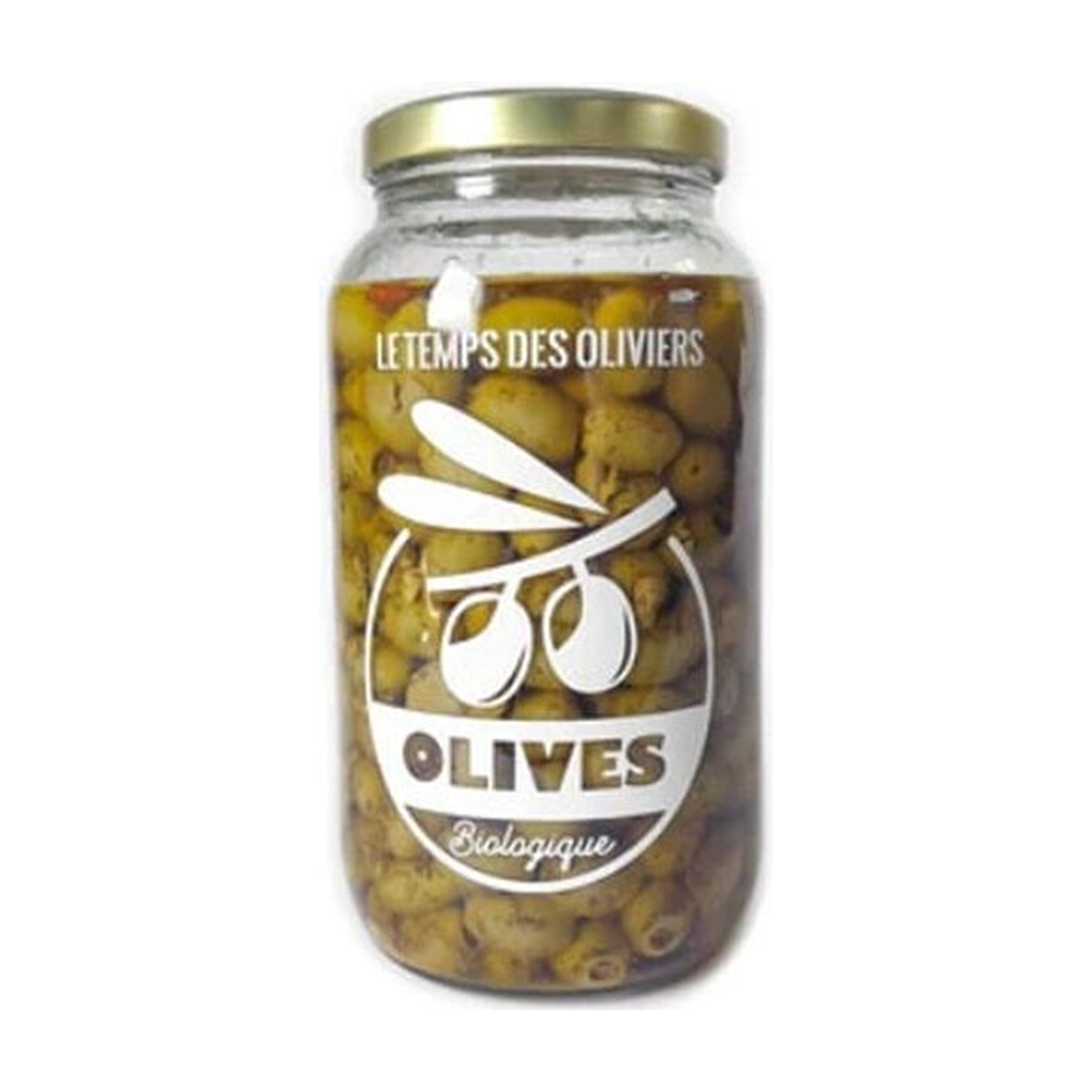 [TP-1B626] 2,6kg - Cocktail olives pimentées bio - Le Temps des Oliviers
