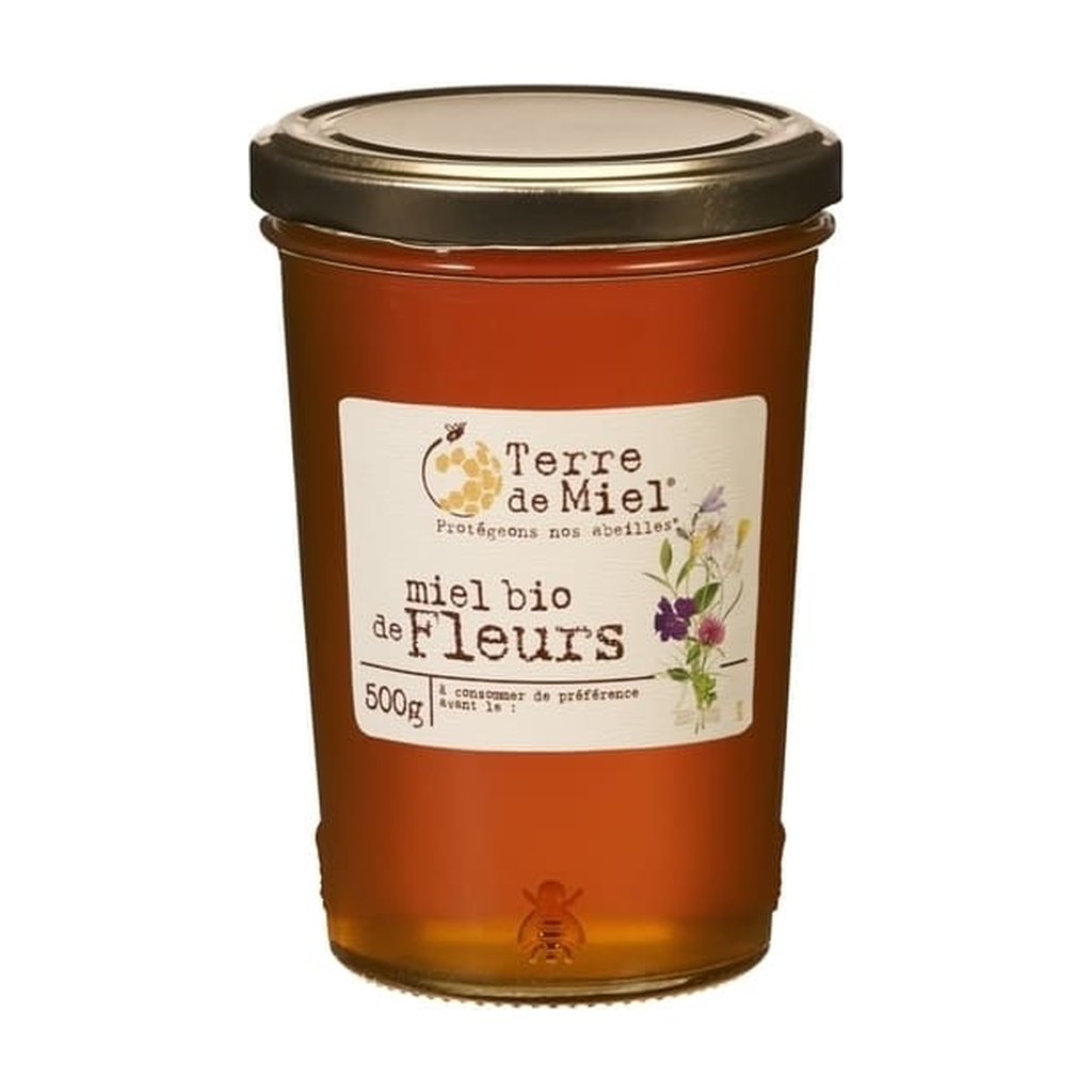 [TM-MIEL-FLLIQU500] 500g - Miel toutes fleurs liquide bio - Terre de Miel