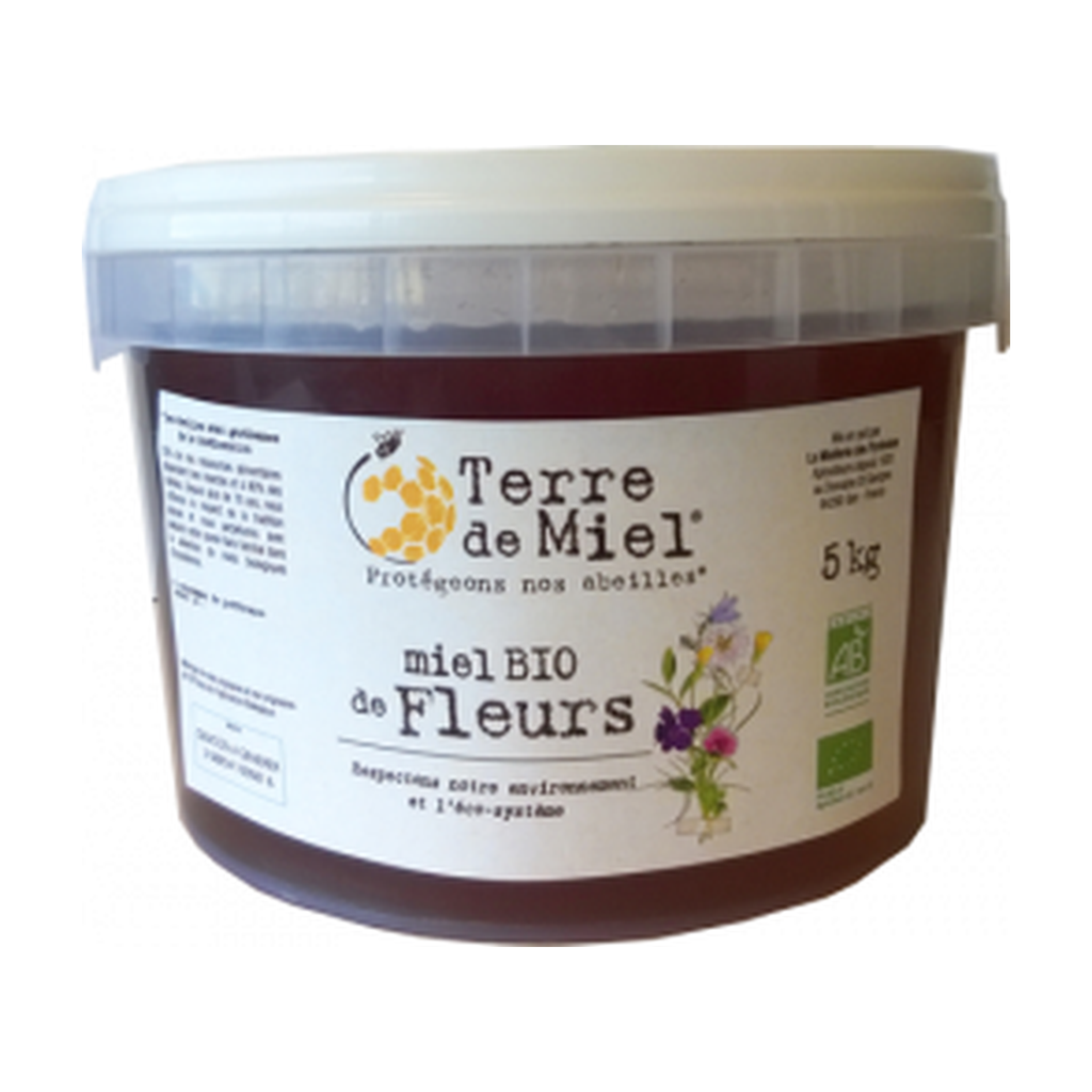 [TM-MIEL-FLLIQU5KG] 5kg - Miel toutes fleurs liquide bio - Terre de Miel