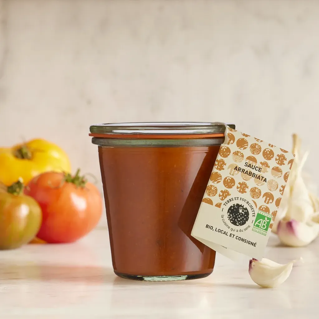 [TF-SAUCAR250] 250g - Sauce arrabiata bio (consigné) - Terre et Fourchette