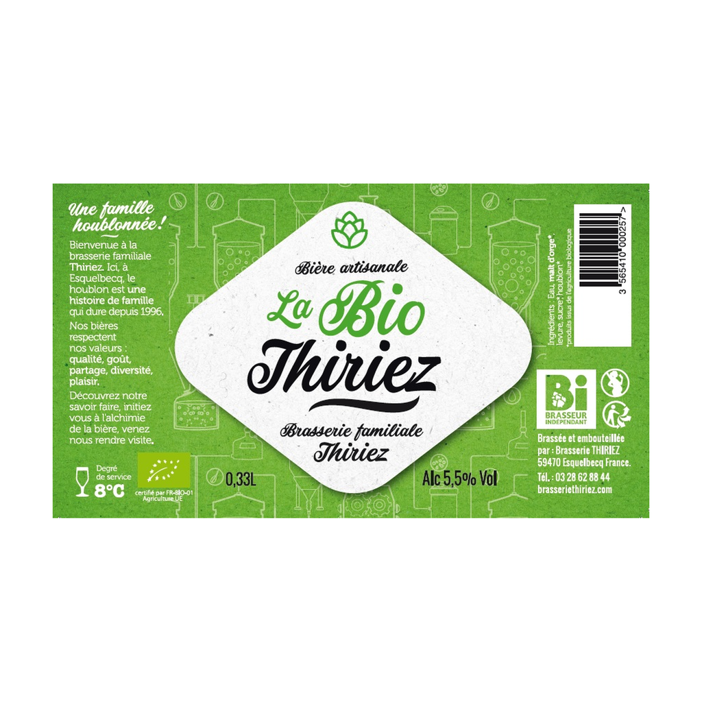 [TH-BIOB75] 75cl - Thiriez Bio - Blonde 5,5° bio - Brasserie Thiriez