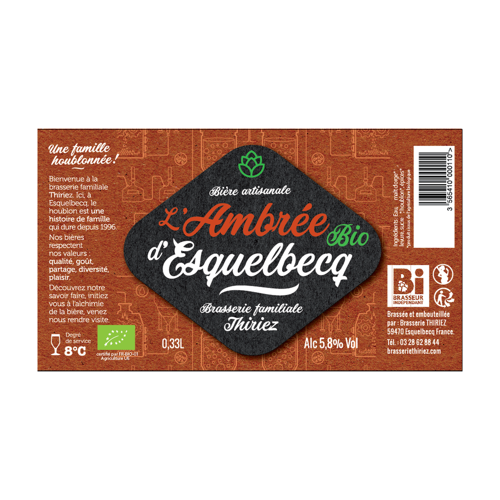 [TH-AMB75] 75cl - Ambrée d'Escquelbecq 5,8° bio - Brasserie Thiriez