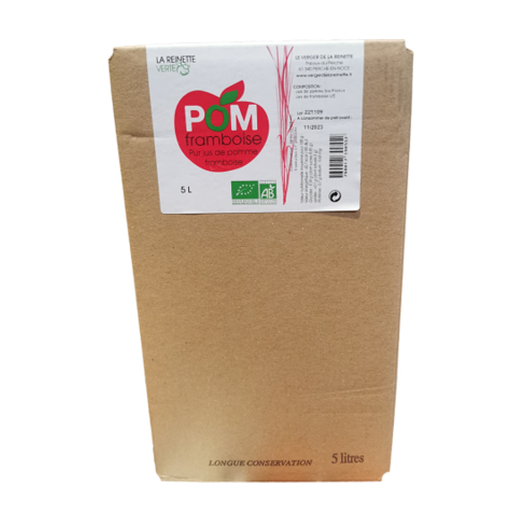 5l - Jus pomme-framboise bio - La Reinette