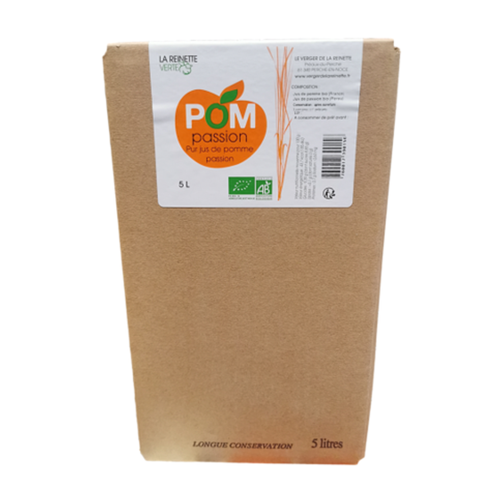 [VE-PPA-BIB5] 5l - Jus pomme-passion bio - La Reinette