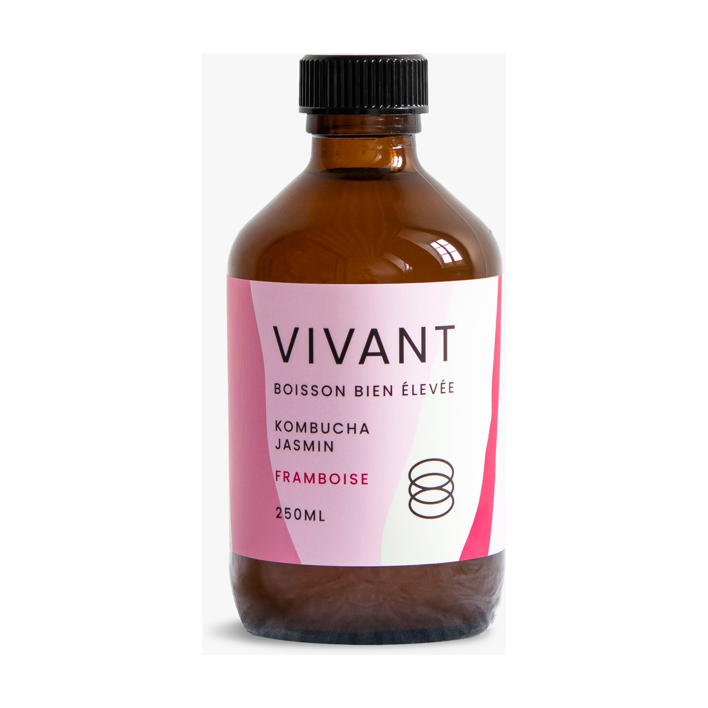 [VV-TJF27] 27,5 cl - Kombucha Thé vert jasmin Framboise bio (conserver au frais) - Vivant