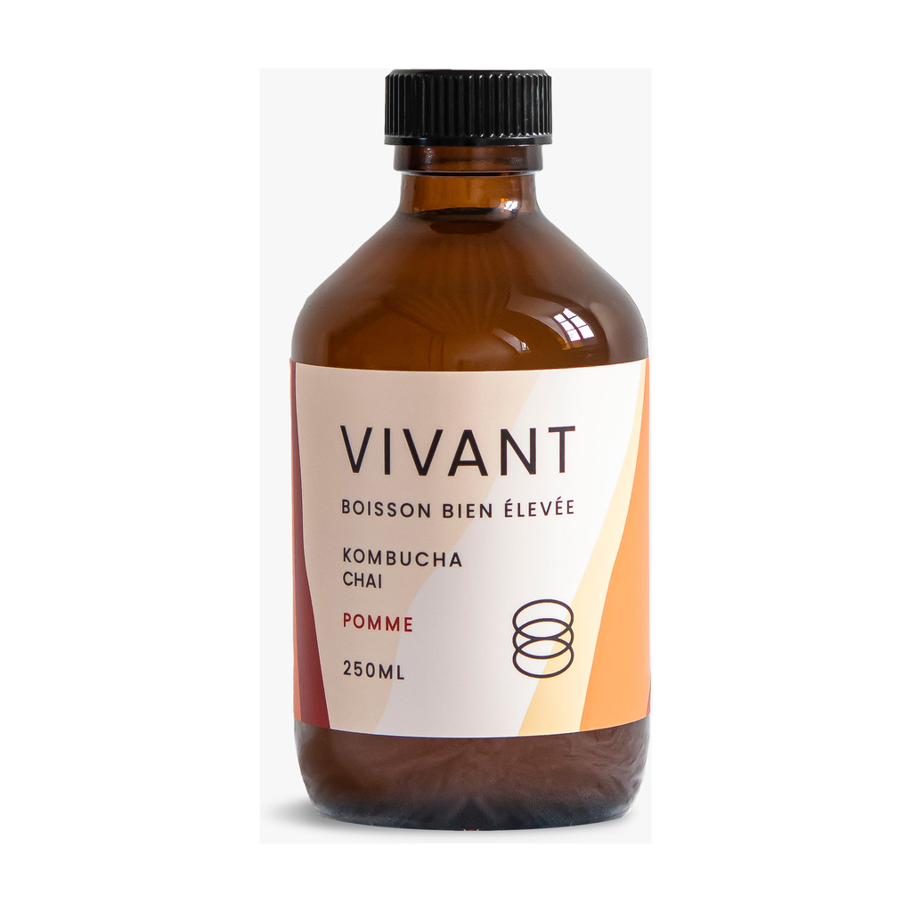 [VV-CP27] 27,5cl - Kombucha Chai Pomme  bio (conserver au frais) - Vivant