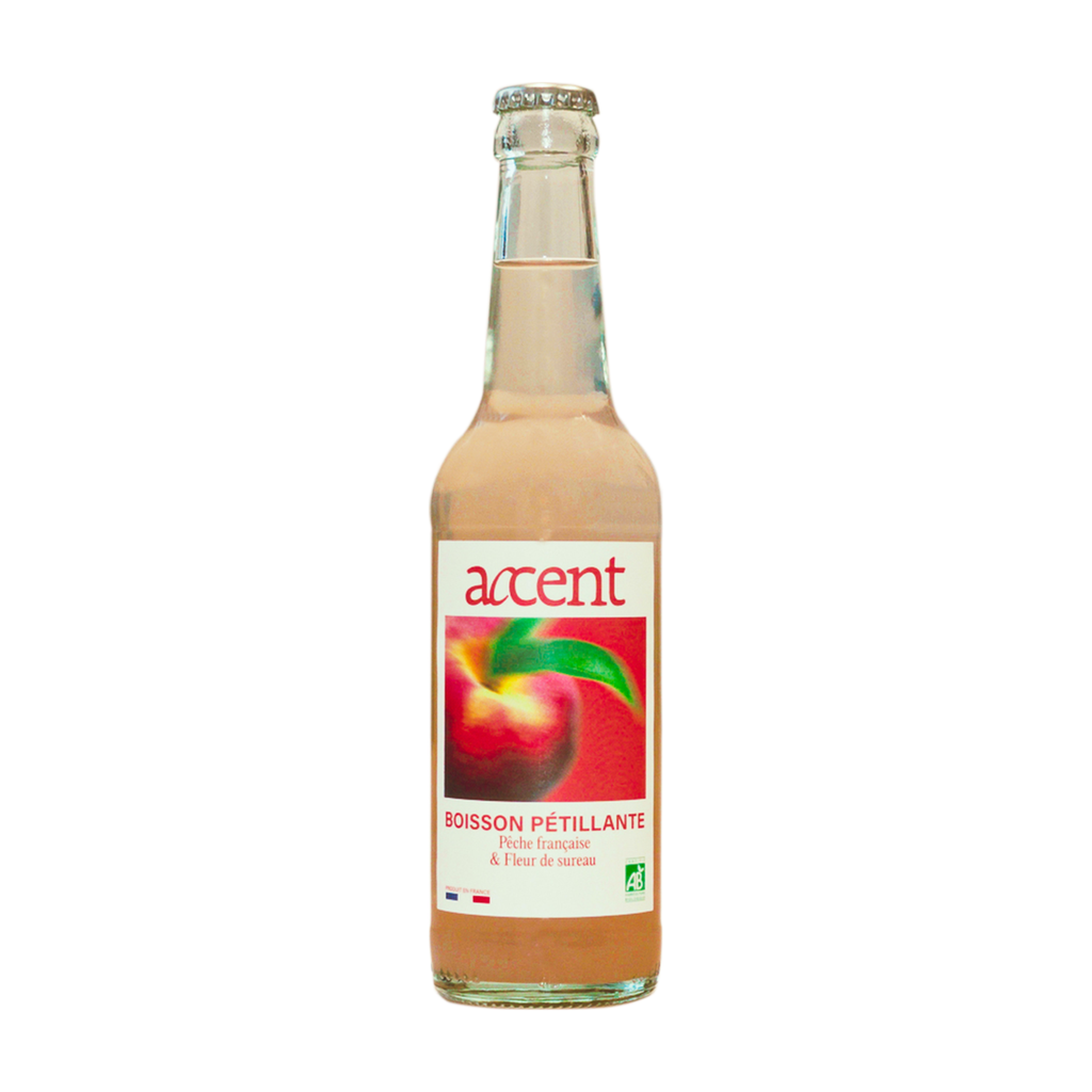 33cl - Limonade Pêche Fleur de Sureau bio (consigné) - Accent