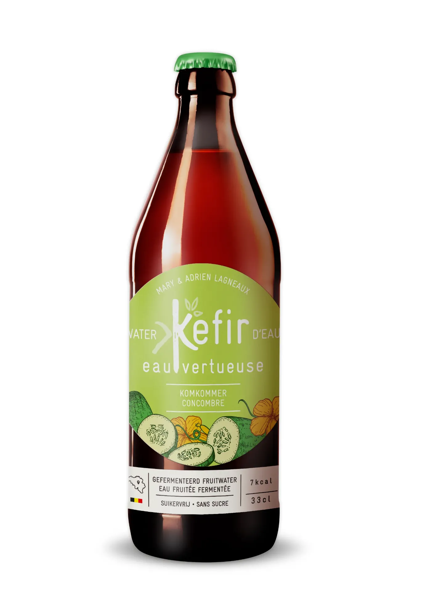 [EV-KV33] 33cl - Kéfir Concombre bio (consigné) - L'Eau Vertueuse