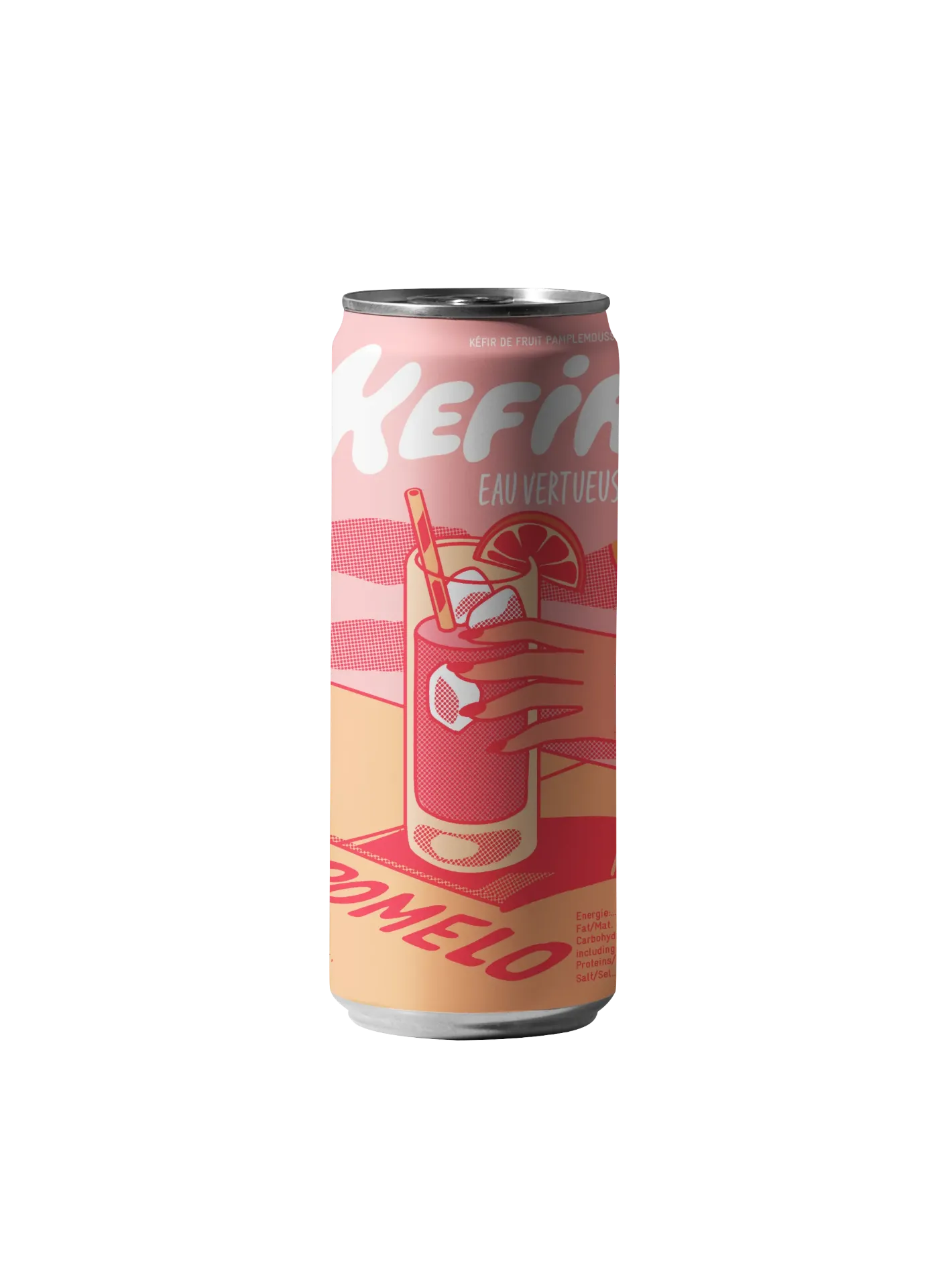 [EV-KP25] 25cl - Kéfir Pamplemousse / Cardamone bio (canette alu) - L'Eau Vertueuse