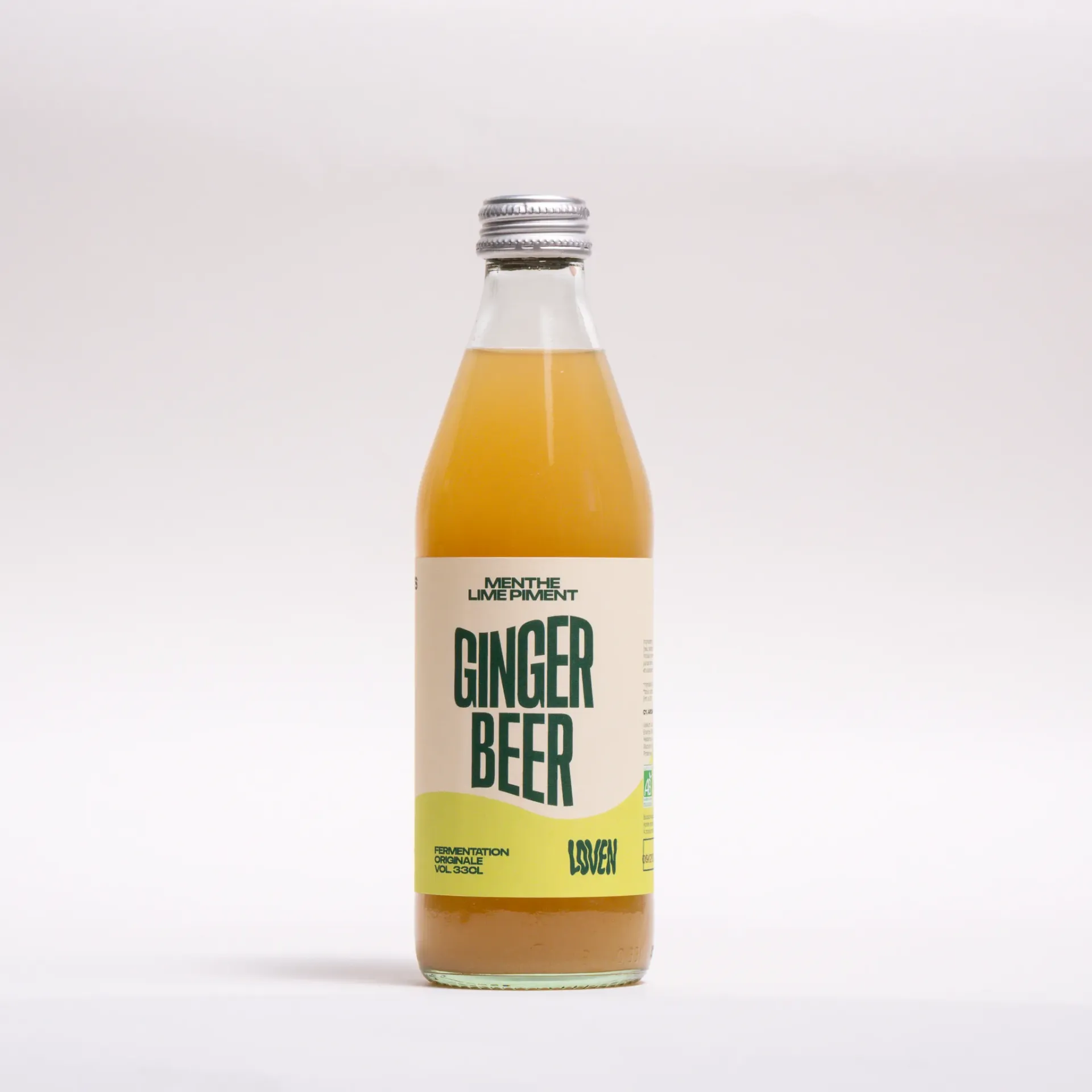 [IN-GBMLP33] 33cl - Ginger Beer Menthe Lime Piment AMBIANT bio (réemploi) bio - Loven