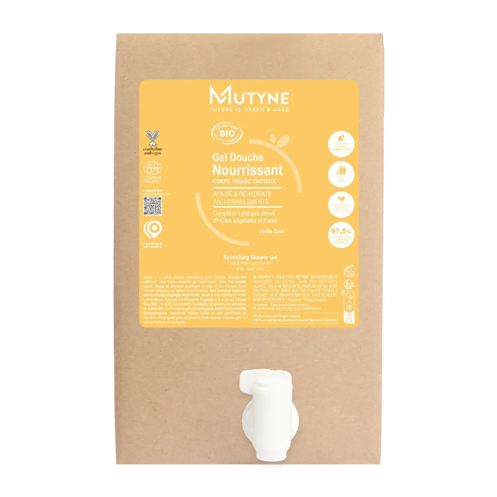 10l - Gel Douche 3en1 Nourrissant Vanille Coco - Mutyne