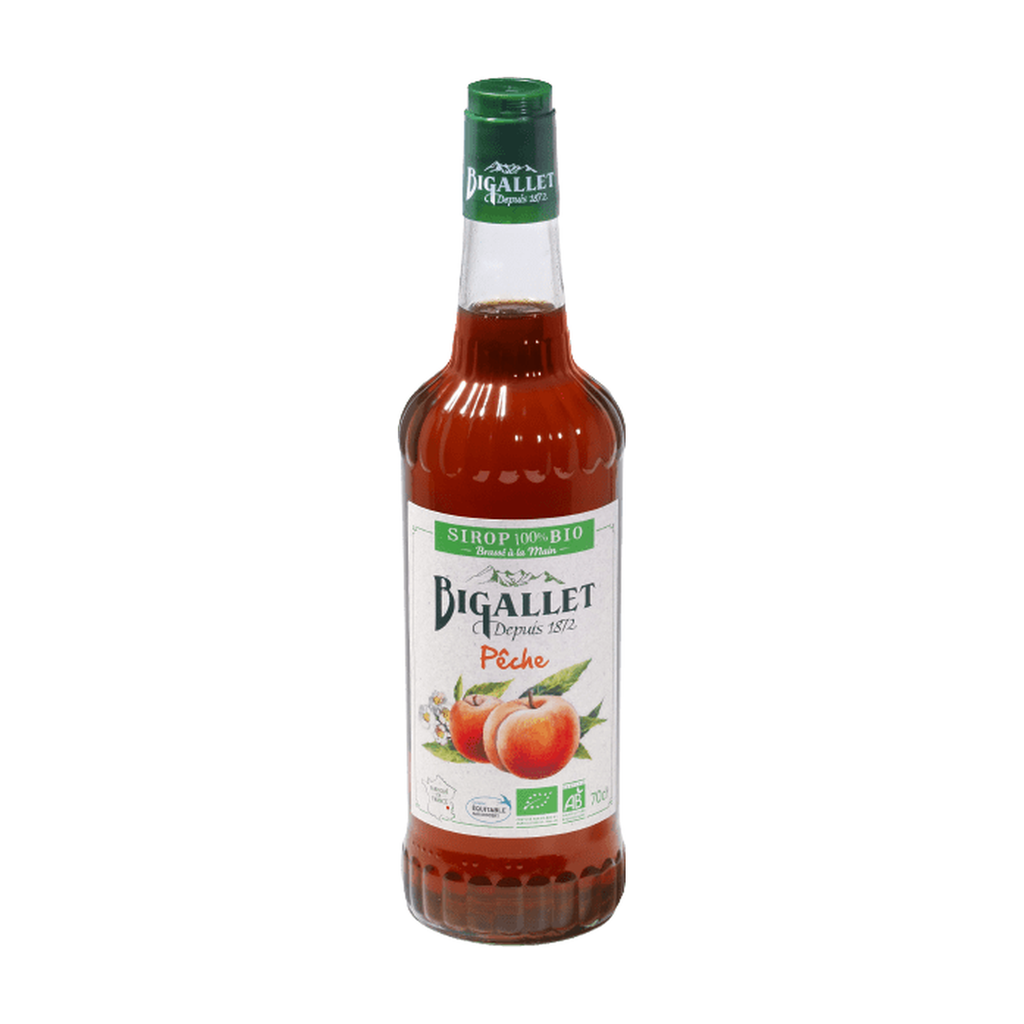 [BT-SIR-PECHE70] 70cl - Sirop de pêche bio (réemploi) - Bigallet