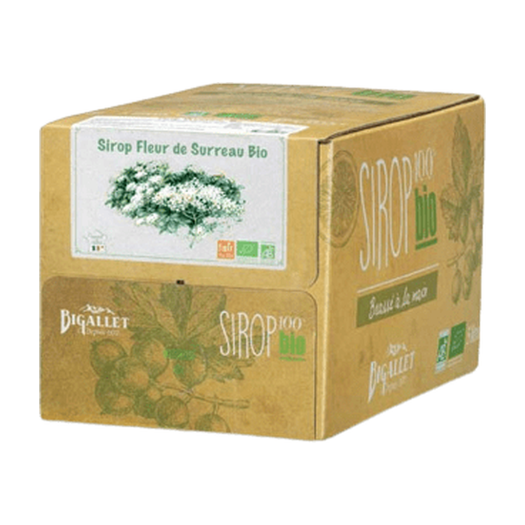[BT-SIR-FLSU5L] 5l - Sirop de fleur de sureau (vrac) bio - Bigallet