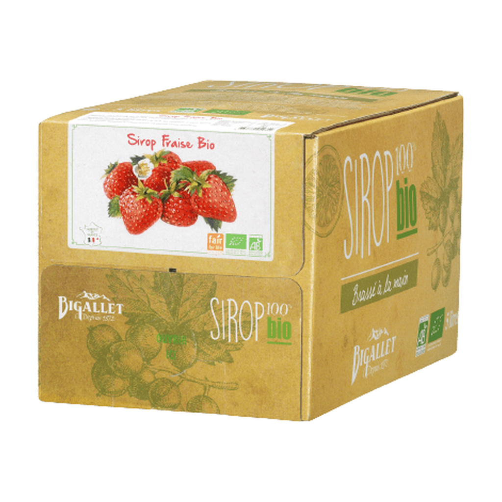 [BT-SIR-FRAIS5L] 5l - Sirop de fraise (vrac) bio - Bigallet