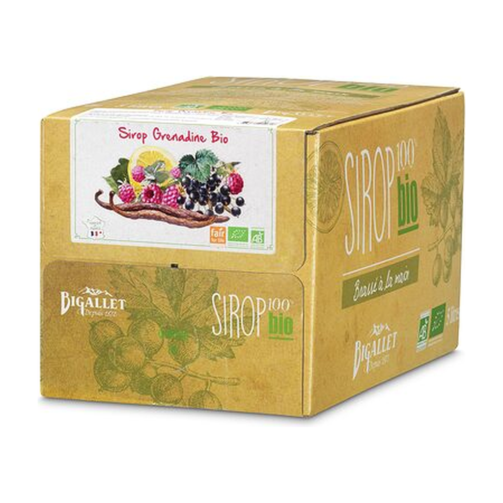 [BT-SIR-GRENAD5L] 5l - Sirop de grenadine (vrac) bio - Bigallet