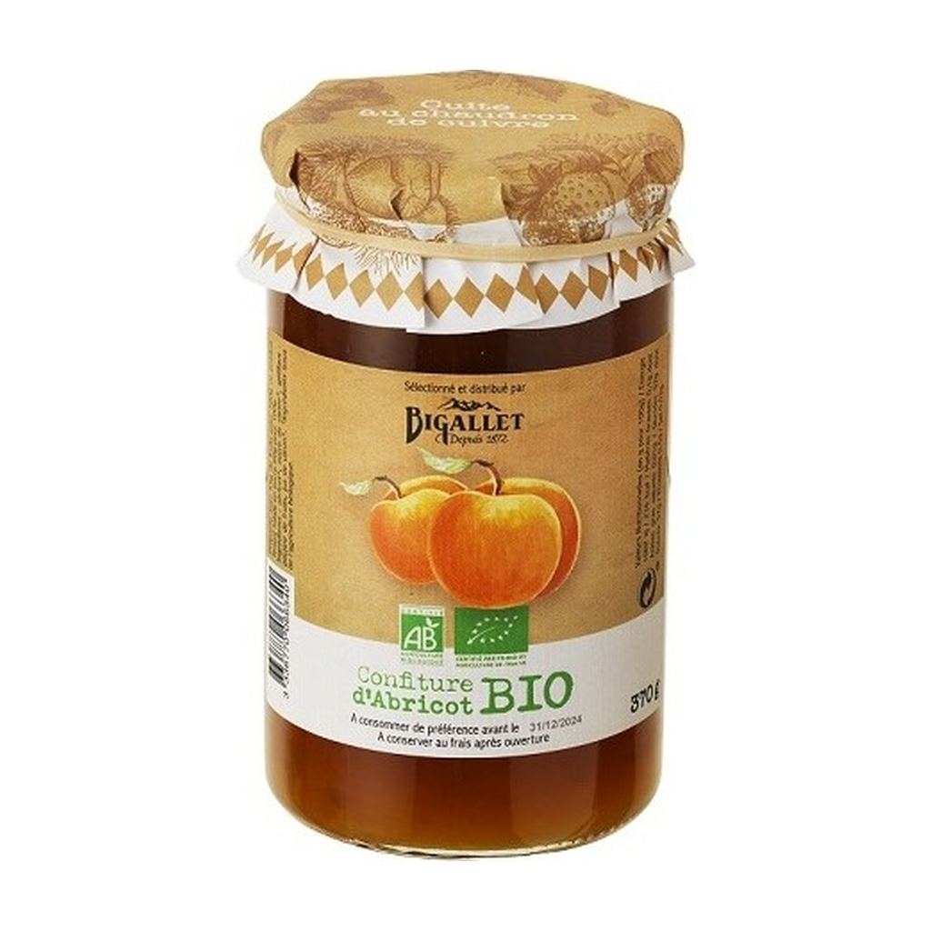 [BT-CF-ABR370] 370g - Confiture d'abricot bio - Bigallet