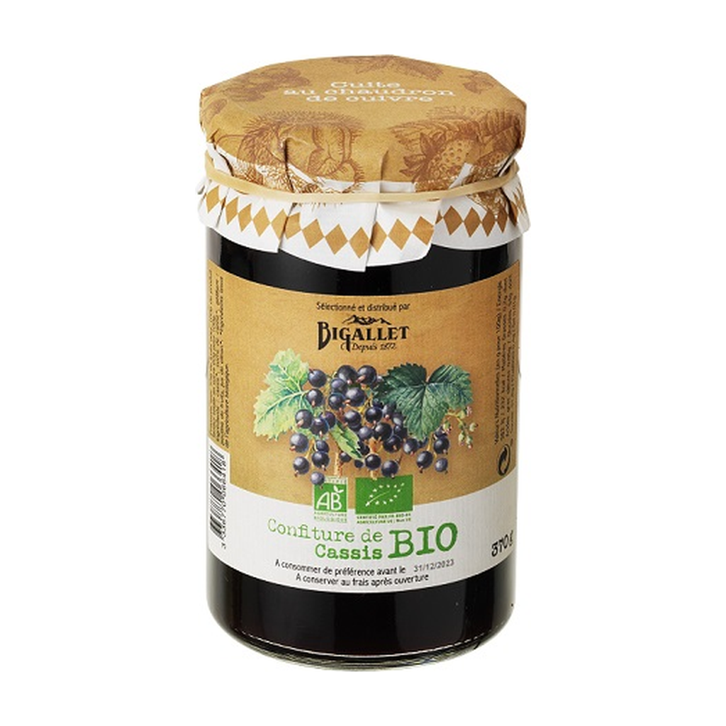 [BT-CF-CASSIS375] 370g - Confiture de cassis bio - Bigallet
