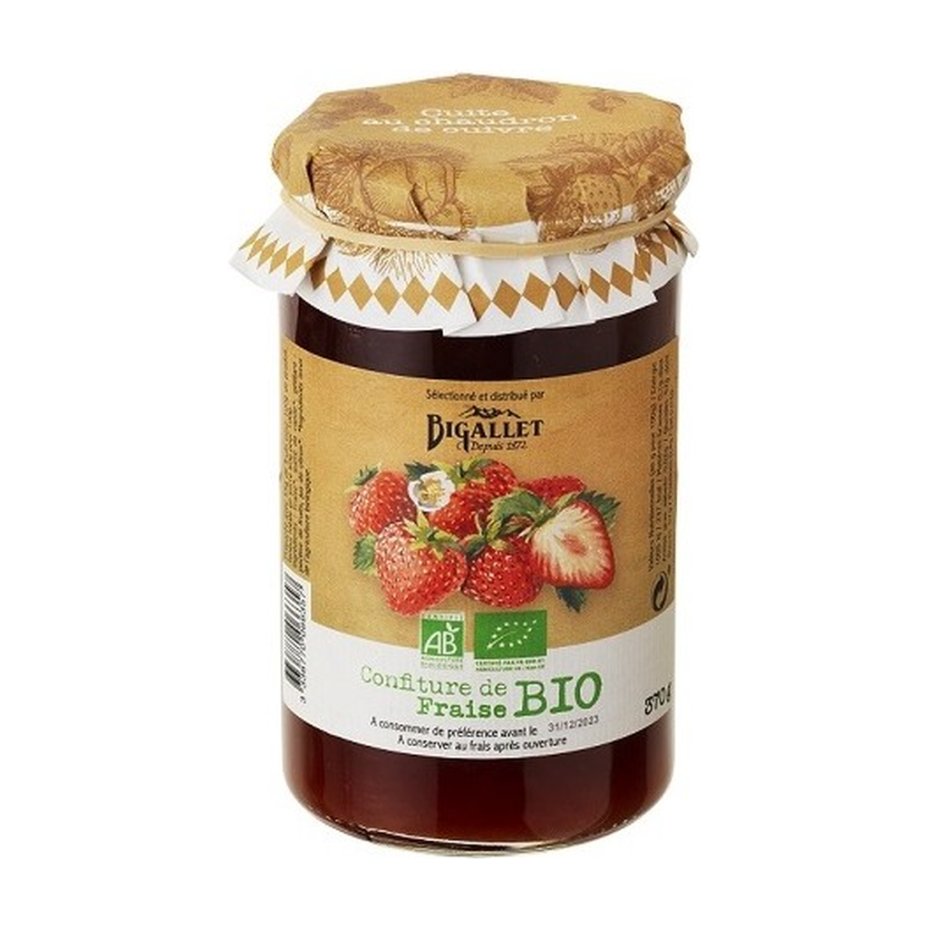 [BT-CF-FRAISE375] 370g - Confiture de fraise bio - Bigallet