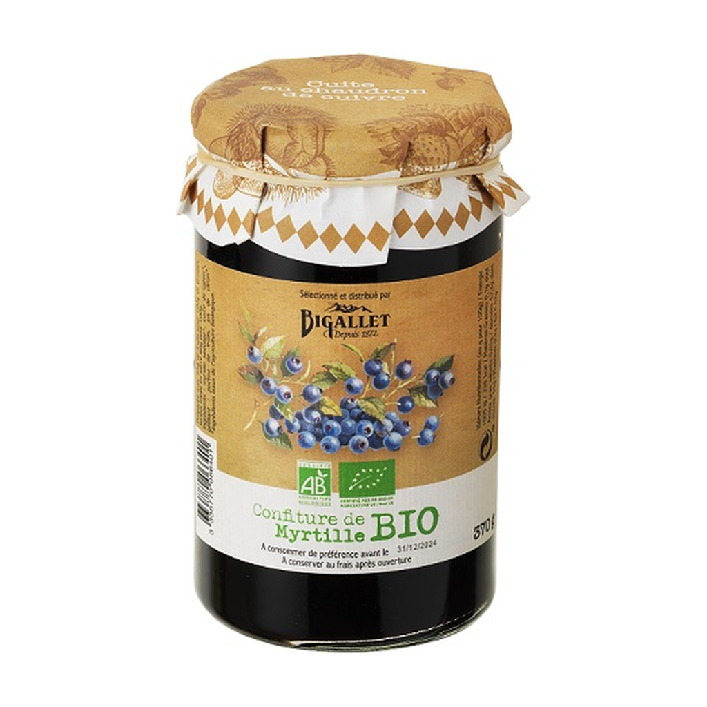 [BT-CF-MYRT375] 370g - Confiture de myrtille bio - Bigallet