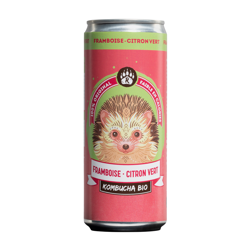 [BB-CANFCV33] 33cl - Kombucha Framboise citron vert Canette alu (ambiant) bio - R Kombucha