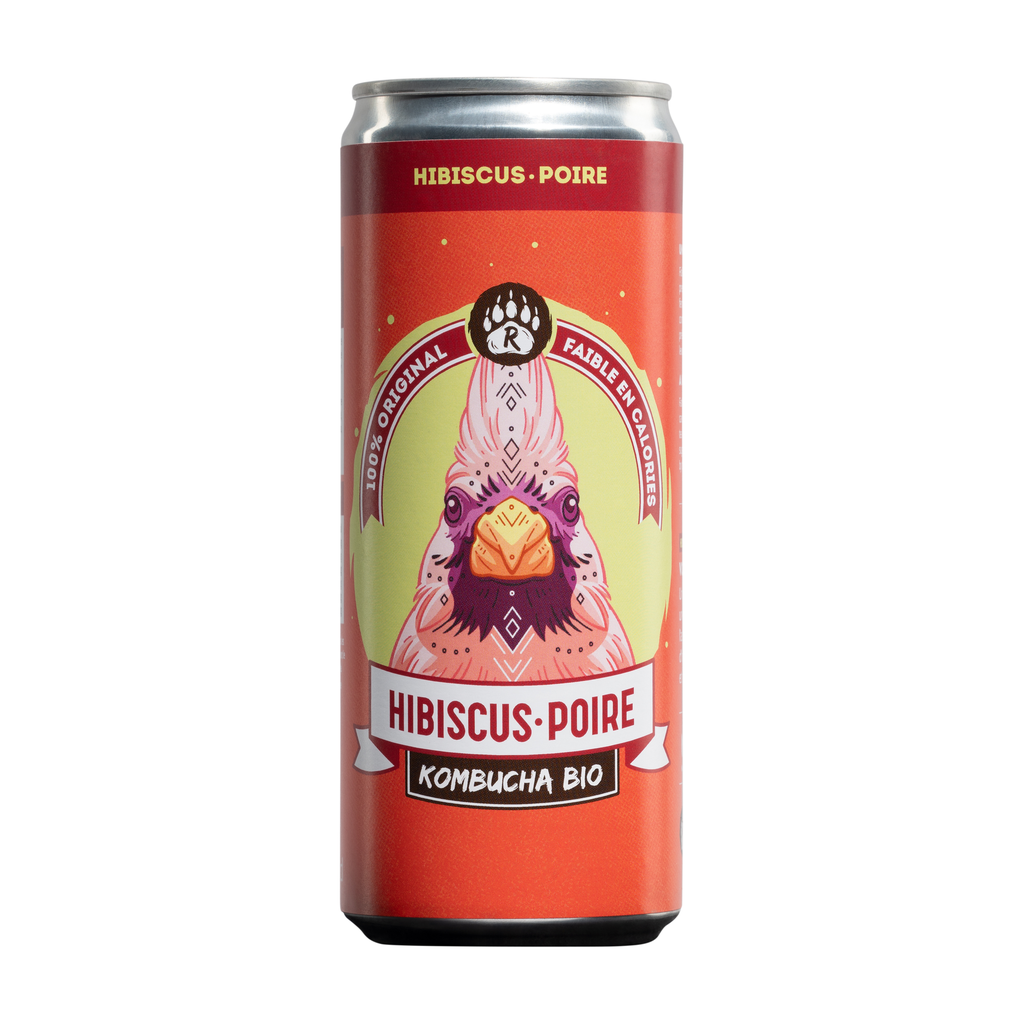 [BB-CABHIB33] 33cl - Kombucha Hibiscus Canette alu (ambiant) bio - R Kombucha