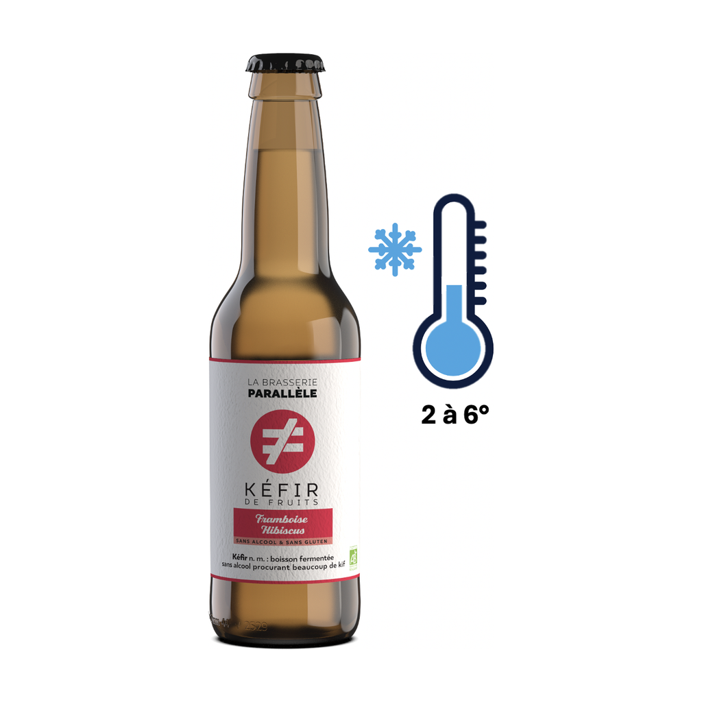[BP-F4] 33cl - Kéfir de fruits Framboise-Hibiscus bio - La Brasserie Parallèle