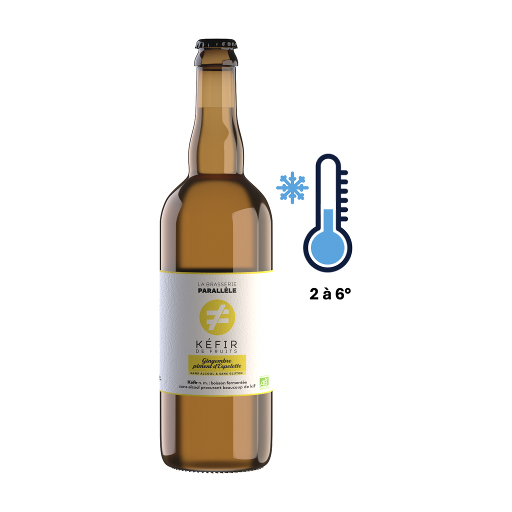 [BP-G275] 75cl - Kéfir de fruits Gingembre-piment d'Espelette bio (réemploi) - La Brasserie Parallèle*