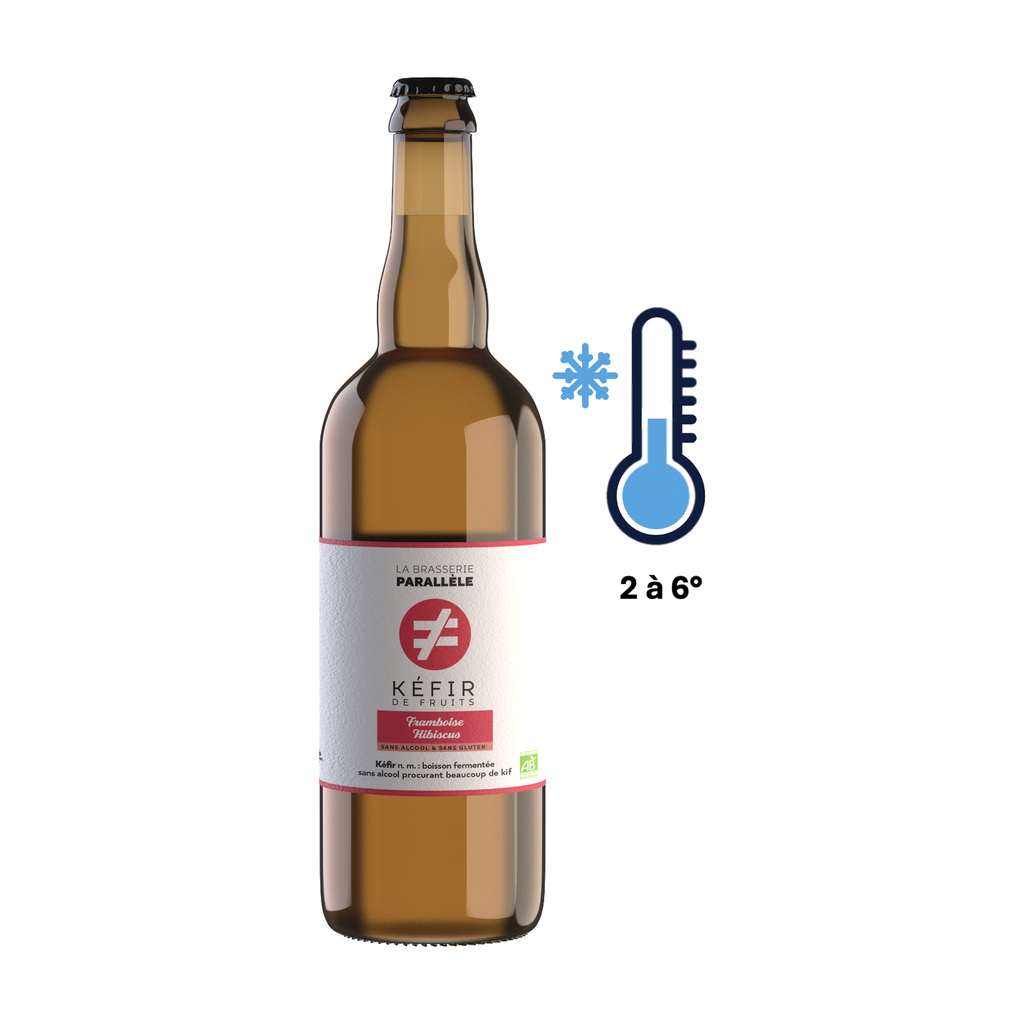 [BP-F475] 75cl - Kéfir de fruits Framboise-Hibiscus bio (réemploi) - La Brasserie Parallèle