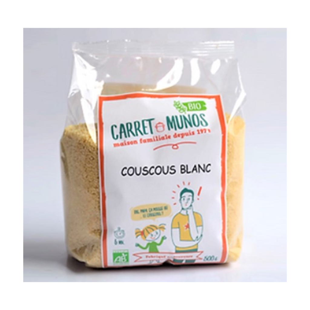 [MU-COUSBLA500] 500g - Couscous Blanc bio - Carret Munos