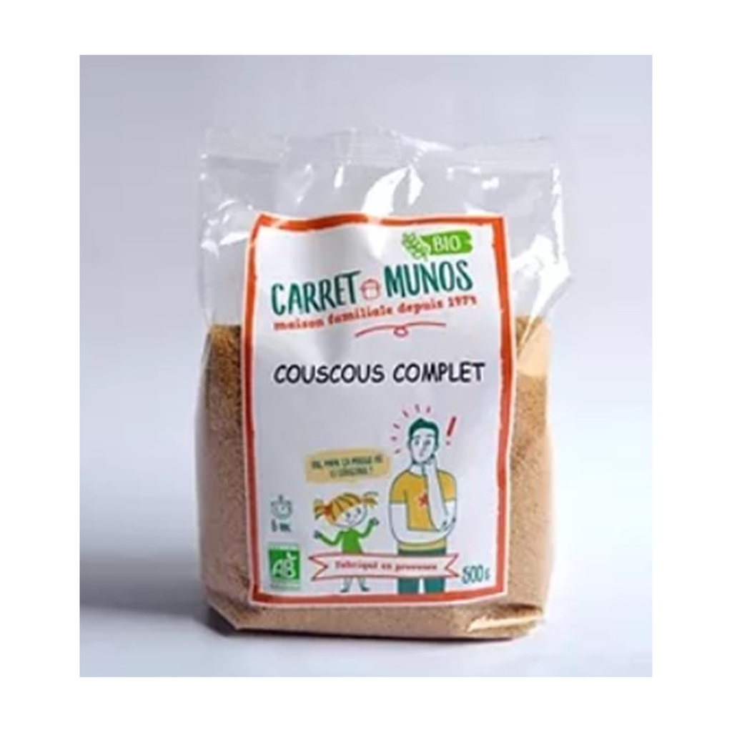 [MU-COUSCPT500] 500g - Couscous Complet bio - Carret Munos