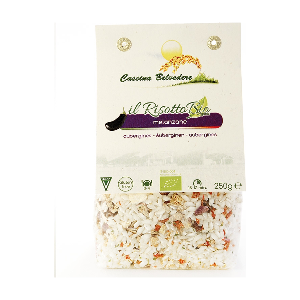 [BE-RIS-AUBERG250] 250g - Risotto Aubergine bio - Cascina Belvedere