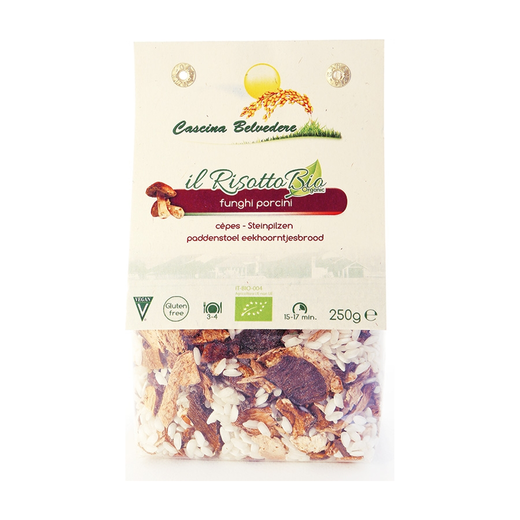[BE-RIS-PCHAMPOR250] 250g - Risotto Champignons bio - Cascina Belvedere