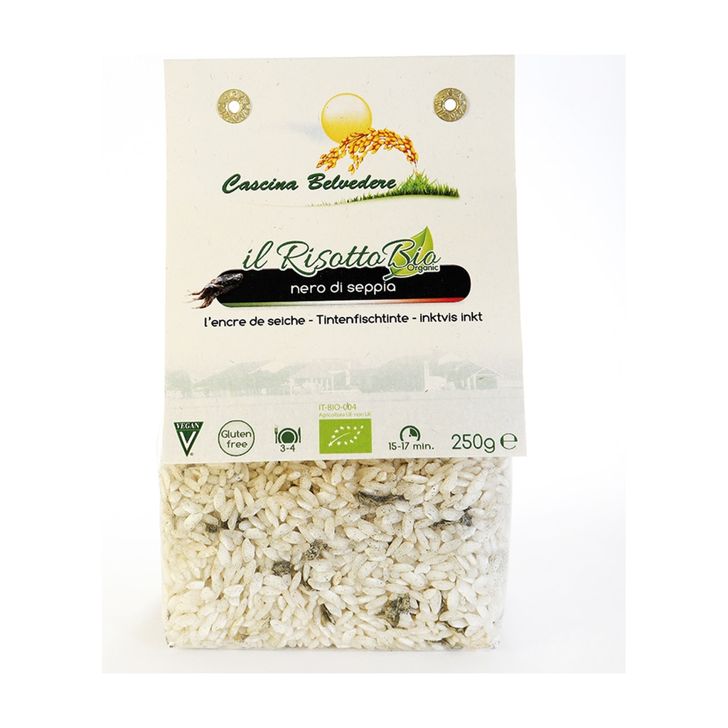 [BE-RIS-ENCSEICH250] 250g - Risotto Encre de Seiche bio - Cascina Belvedere