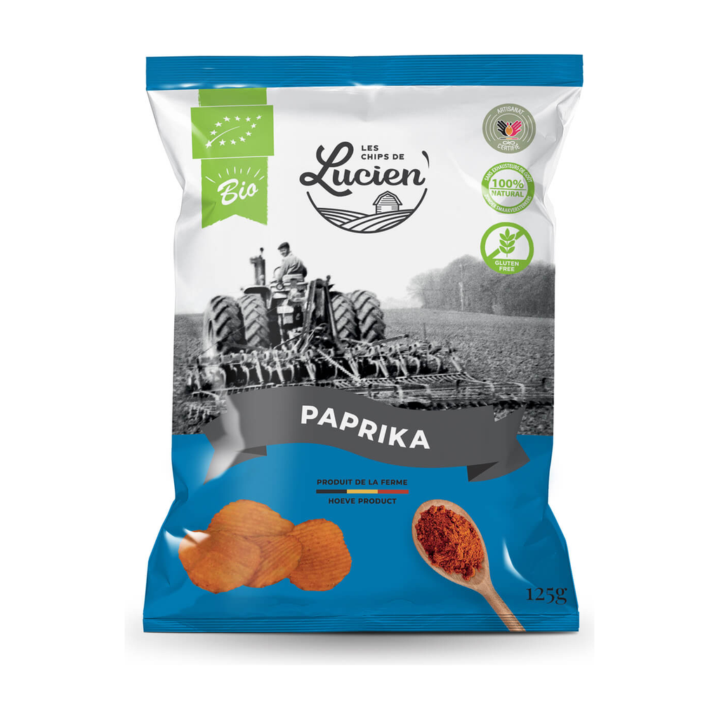 [LU-PAPR125] 125g - Chips Paprika bio - Chips de Lucien