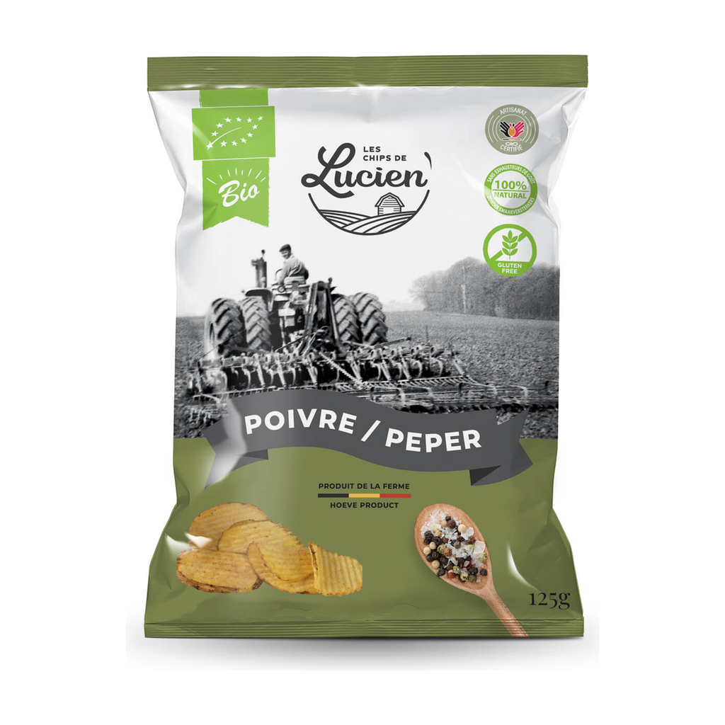[LU-POIV125] 125g - Chips Poivre bio - Chips de Lucien