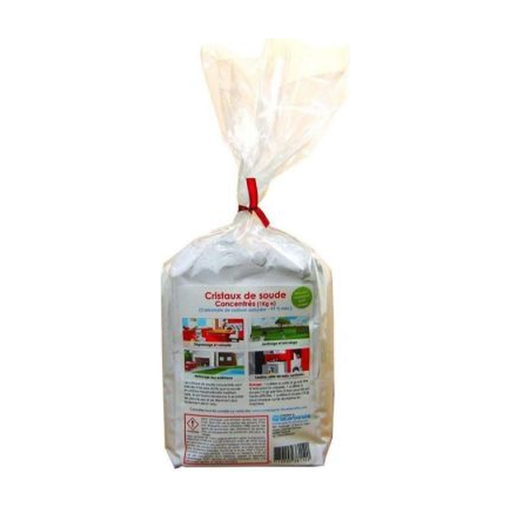 [CB-CRISOUD1KG] 1kg - Cristaux de soude concentrés (carbonate de sodium) - Sac refermable - Compagnie du Bicarbonate