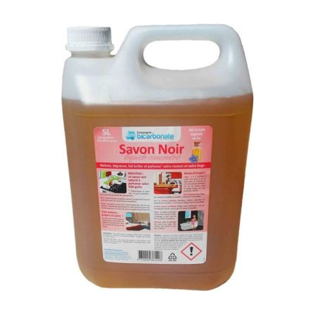 [CB-SNHL5L] 5l - Savon Noir liquide à l'huile de lin - Compagnie du Bicarbonate