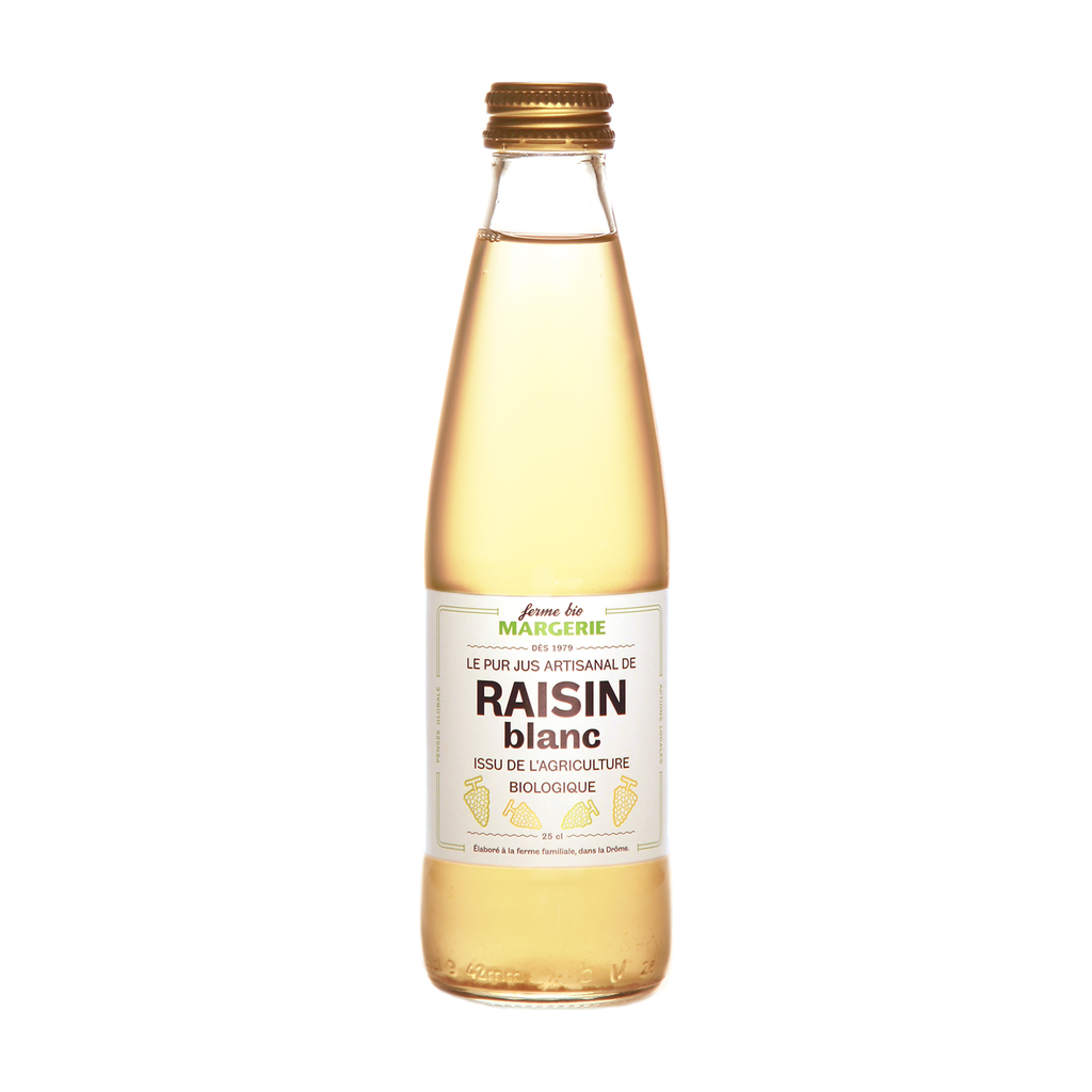 [MG-RAISBL25] 25cl - Jus de Raisin blanc bio - Ferme de Margerie
