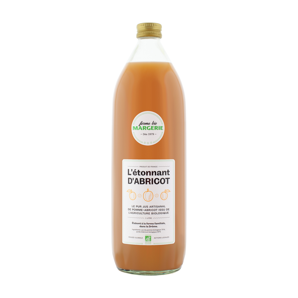 [MG-ABR100] 1l - Jus d'abricot (réemploi) bio - Ferme de Margerie