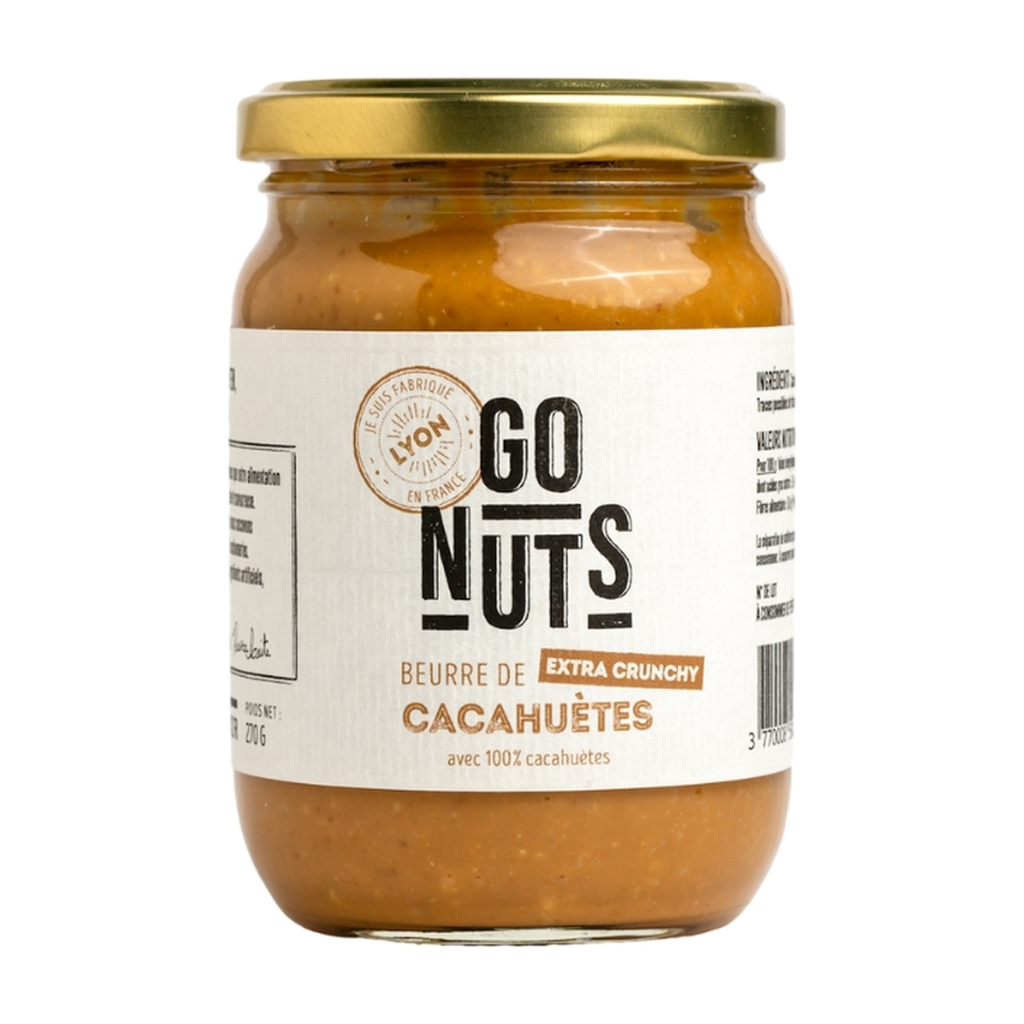 [GN-00067] 270g - Beurre de cacahuètes extra crunchy bio - Go Nuts