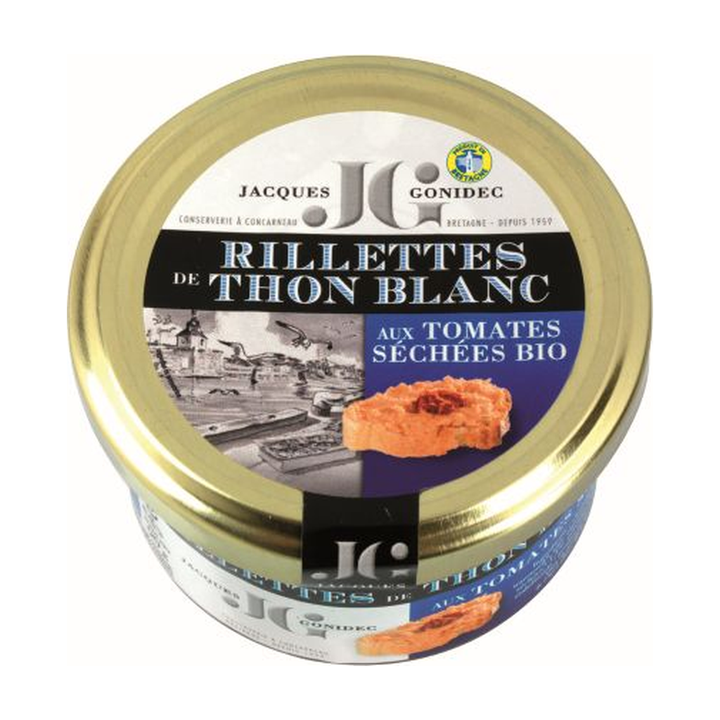 90g - Rillettes thon blanc tomates séchées bio - Gonidec