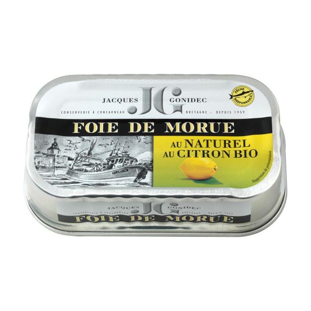 [GD-JGFMC6B] 120g - Foie de morue au citron bio - Gonidec
