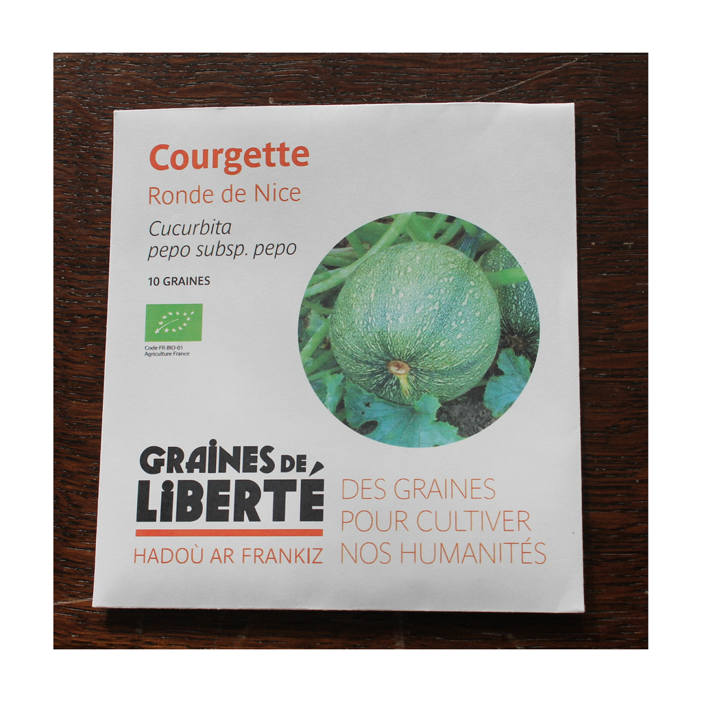 Semences Courgette ronde de Nice bio - Graînes de liberté